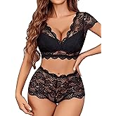 Avidlove Sexy Lingerie Set for Women Lace Bra and Panty Sets Push Up Lace Sheer Set Outfits