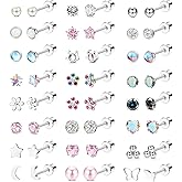 SAILIMUE 24 Pairs Hypoallergenic Screw Back Earrings