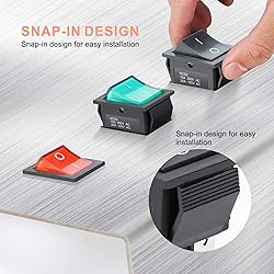 APIELE 3Pcs 2 Position Rocker Toggle Switch ON/Off