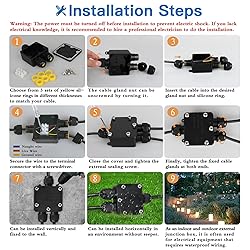 Helunsi Waterproof Junction Box 3 Way, IP68