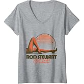 Womens Rod Stewart Hot Legs V-Neck T-Shirt