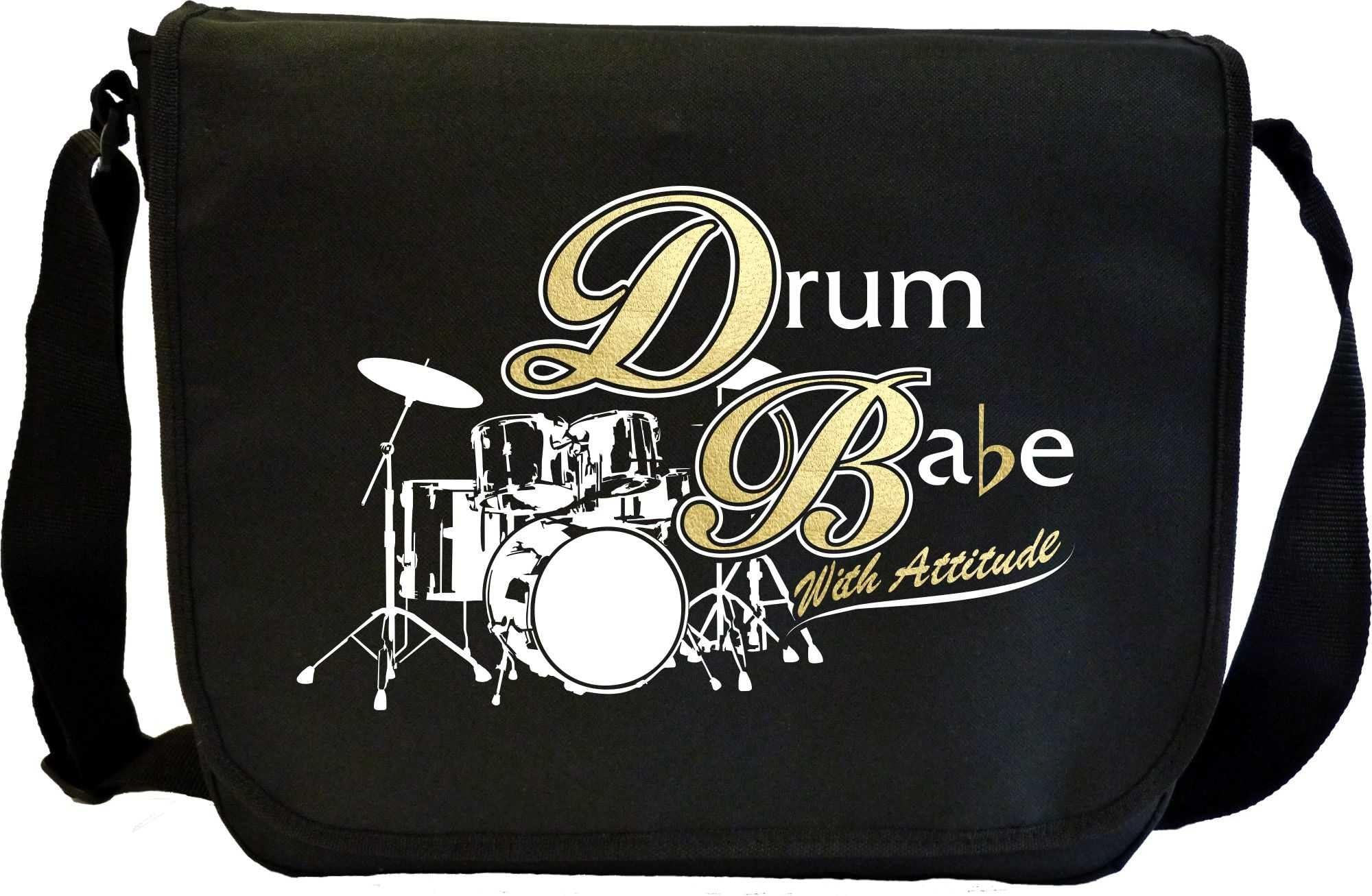 Drum Babe With Attitude - Sheet Music & Accessory Messenger Bag MusicaliTee