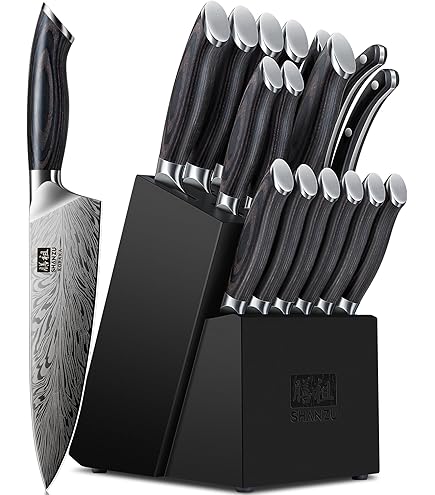 HUNTER.DUAL Knife Set, Dishwasher Safe Kitchen Knife Set with