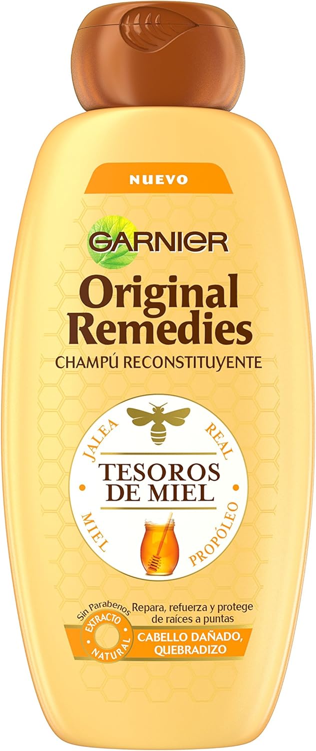 Garnier Original Remedies Champú Tesoros Miel, 400 ml
