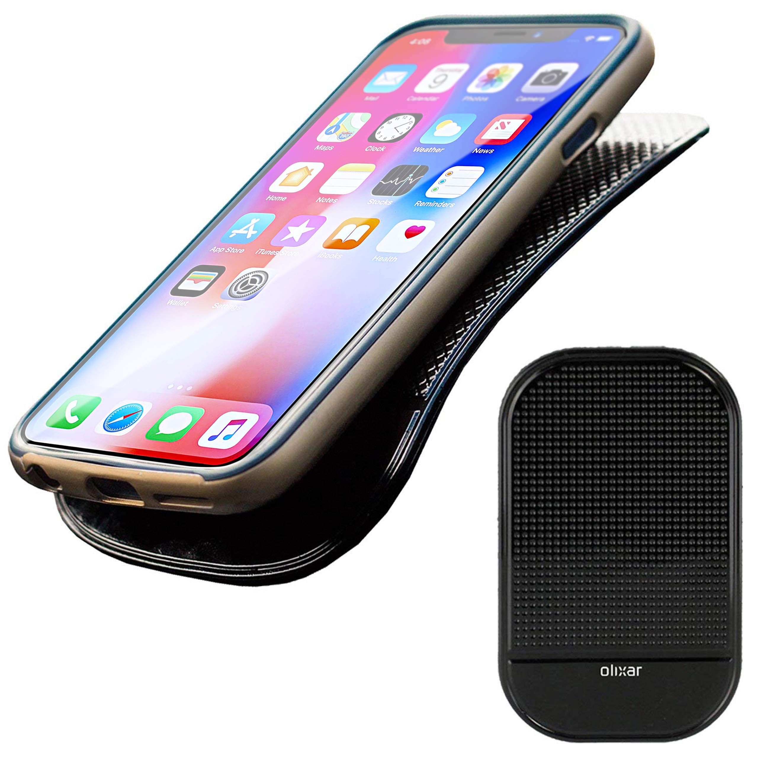 Olixar Dashboard Sticky Pad - Sticky Dash Mat - Anti-Slip Grip Strip- In Car Phone Holder - Washable, Re-usable - Holds Phones, Keys, Coins and more