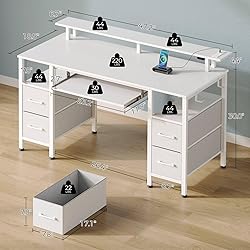 Seventable Computer Desk 47.2" with LED Lights