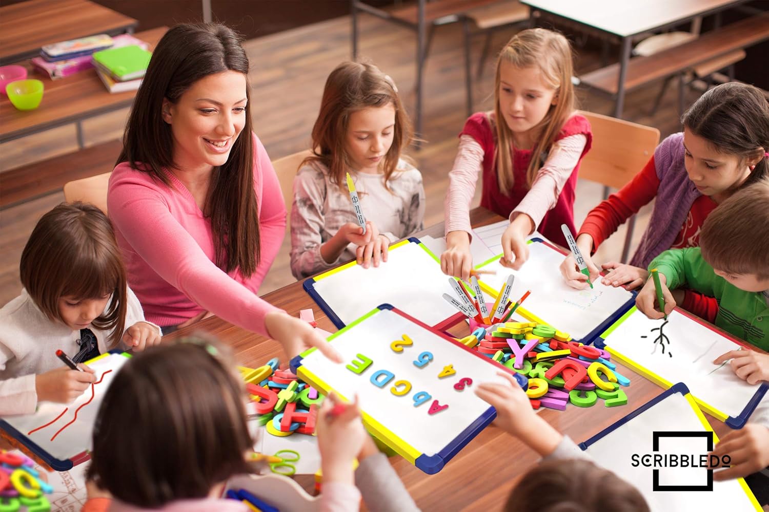 Colored Frame Magnetic Dry Erase White Boards Pack of 5 l 9" X 12" Whiteboard : Office Products