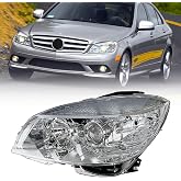 DIBON AUTO Left Side Headlight For 2008-2011 Mercedes Benz W204 C Class | C180 C230 C350 Headlamp Assembly