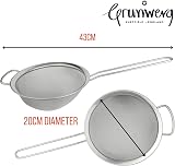Grunwerg ST-3008 Fine Mesh Strainer 8 Inch Stainless Steel view 3