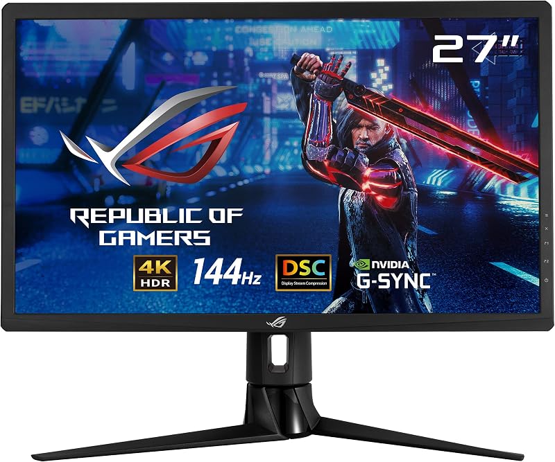 ROG XG27UQR - Ecran PC Gaming 27" 4K - Dalle IPS - 144Hz - 1ms - 3840 x 2160-400cd/m² - 2X Display Port, 2X HDMI et 2X USB - Display HDR 400-90% DCI-P3 - Adaptive Sync - DSC, Noir