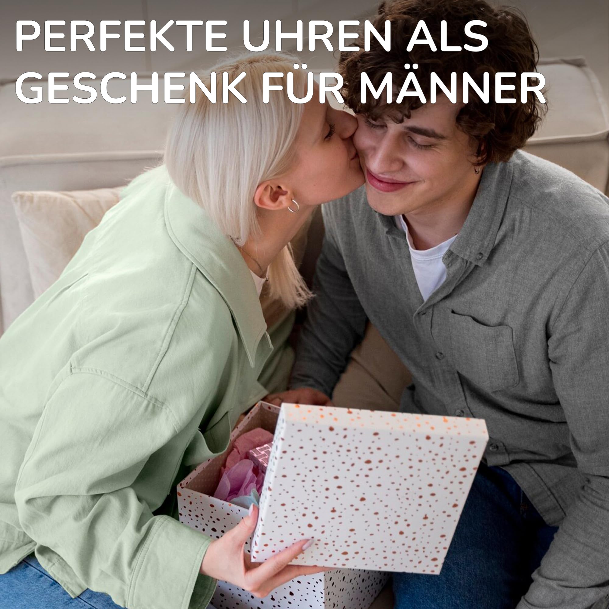 SOLLEN Automatikuhren Herren mit Skelettzifferblatt,Automatische Herrenuhren,Originales Mechanisches Uhrwerk,Leuchtend Selbstaufzug Herrenuhr mit Sekundenzeiger,Armbanduhren als Geschenk für Männer 2