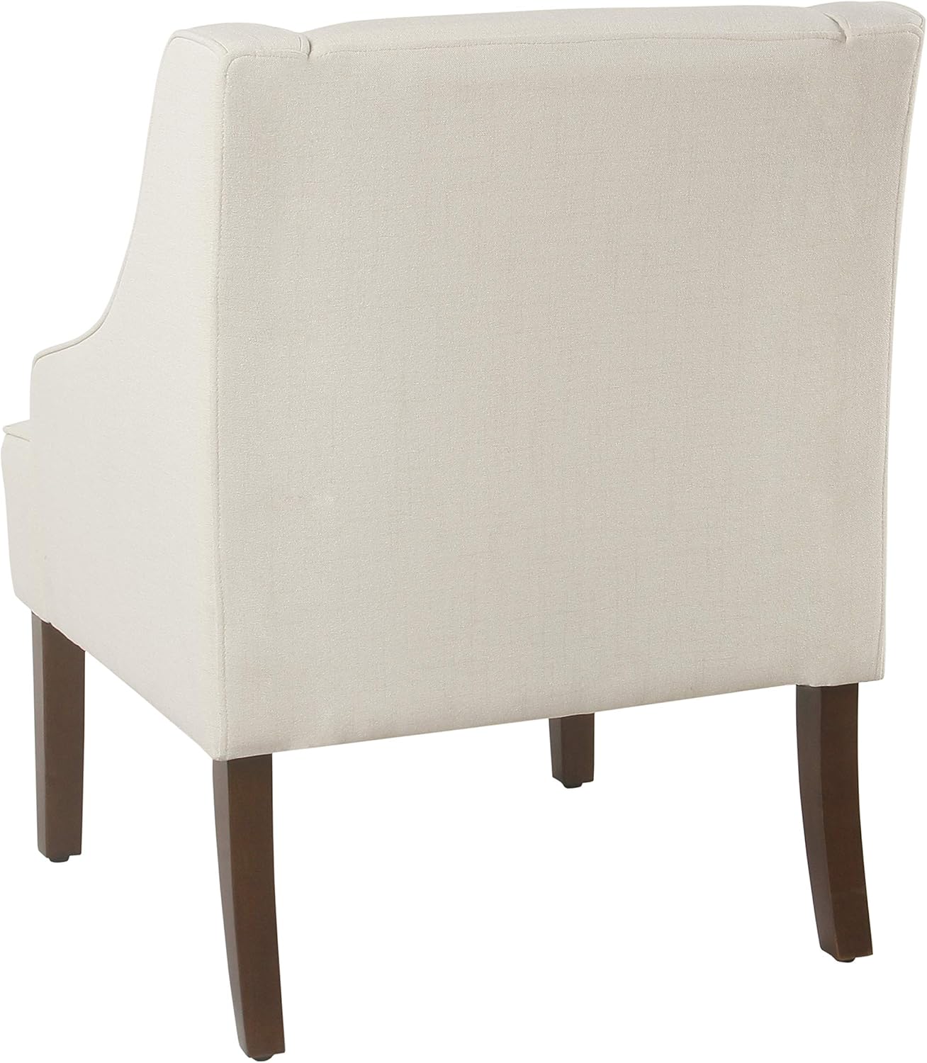HomePop Swoop Arm Accent Chair, Cream: Furniture & Decor