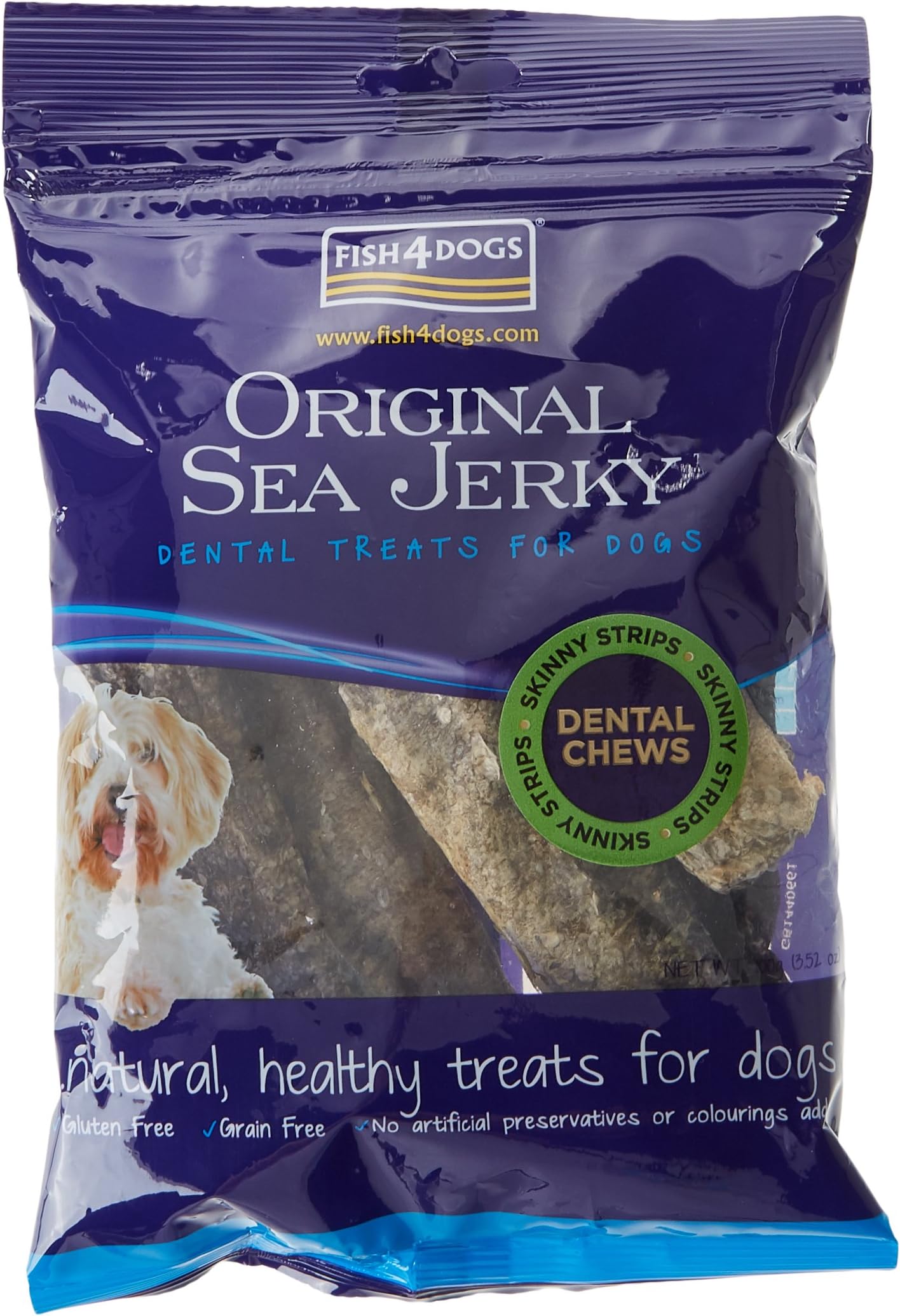 Fish 4 Dogs Sea Jerky Skinny Strips, 100 g, Pack of 3