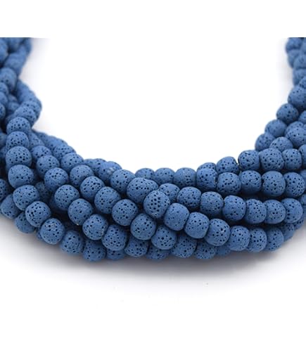 Black Lava Beads 10mm - Natural Stone Beads For Jewelry Making & Essential Oil Diffusion