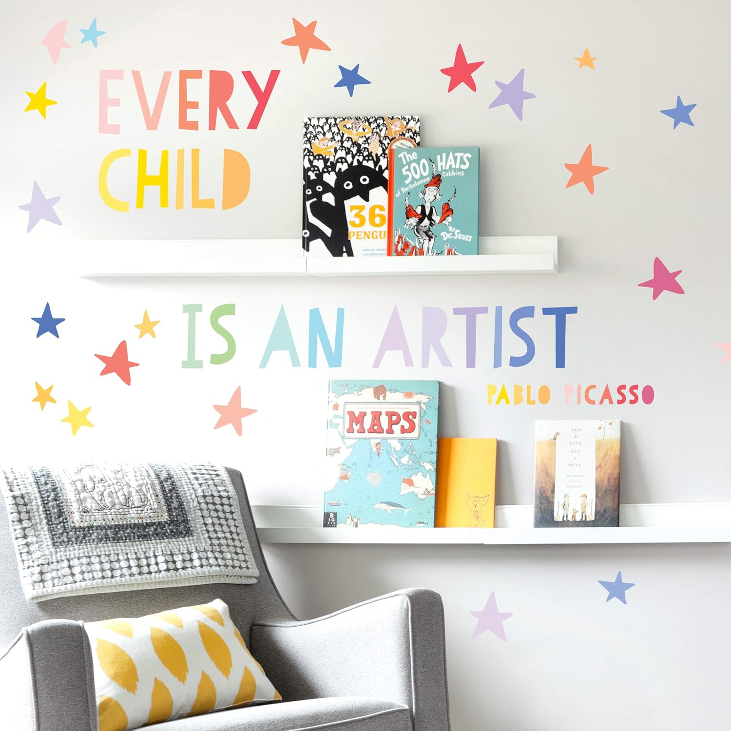 Art Room Decor Wall Decal Inspirational Quote For Girls Every Child Is An Artistwall Decor Classroom Decoration Wall Decal By Paper Riot Co Wall Stickers Murals Wall Decor General Logistic Ba