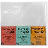 Invest In Vinyl 100 Clear Plastic Protective LP Outer Sleeves 3 Mil. Vinyl Record Sleeves Album Covers 12.75" x 12.5" Provide