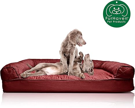 Amazon Com Furhaven Pet Dog Bed Orthopedic Quilted Traditional