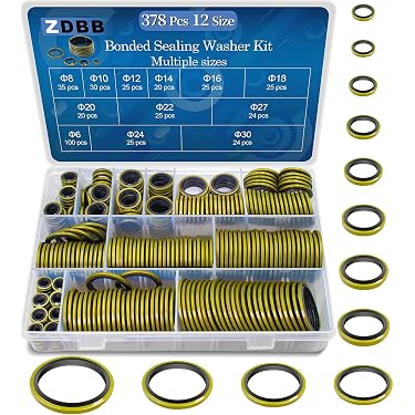 thumbnail image 2 of 200pc Assorted Copper Oil Drain Plug Crush Washers - M5 To M14 - CHUSYYRAY 2 of 3