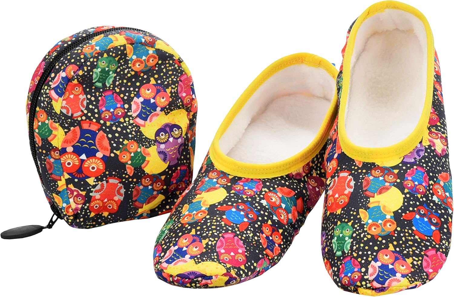 Snoozies Skinnies & Travel Pouch Purse Slippers for