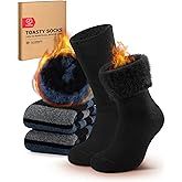 CLOSEMATE Mens Winter Thermal Socks Thick Warm Soft Comfortable Moisture Wicking for Cold Weather & Casual Wear
