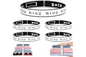 wuher 4Pcs Bed Sheet Organizer Bands Sheets Labels for Elastic Bedding Linen Closet Storage Foldable Sheet Set Organizer Sheet Keeper Band(King)