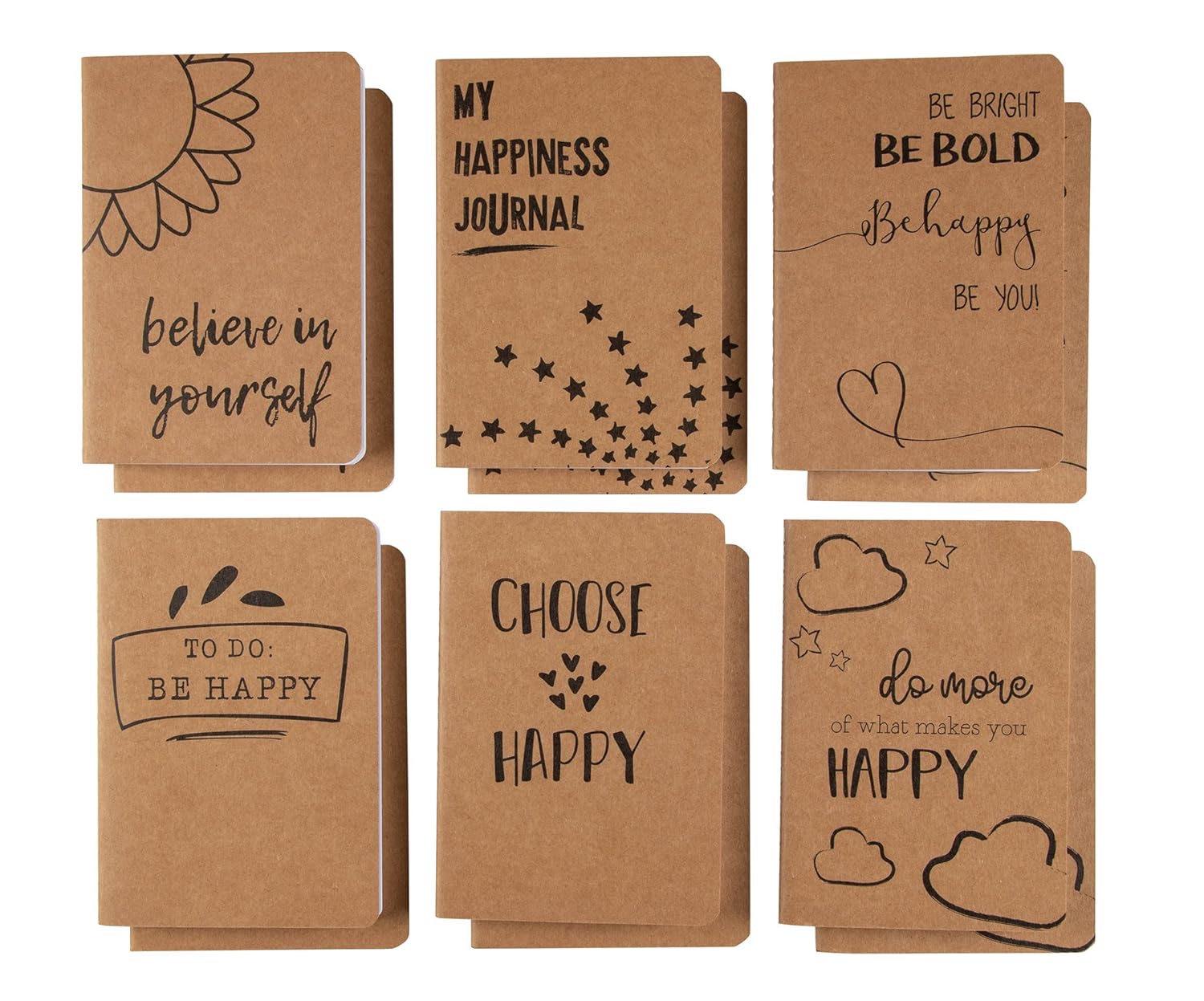 Paper Junkie Kraft Notebooks (12Pack) Notebooks, Pocket Journals for Travelers, Diaries