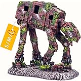 CREOMG Fish Tank Decorations, Multi Design Optional, Resin Aquarium Ornament, Creative Betta Fish Hide Cave for Aquarium Deco