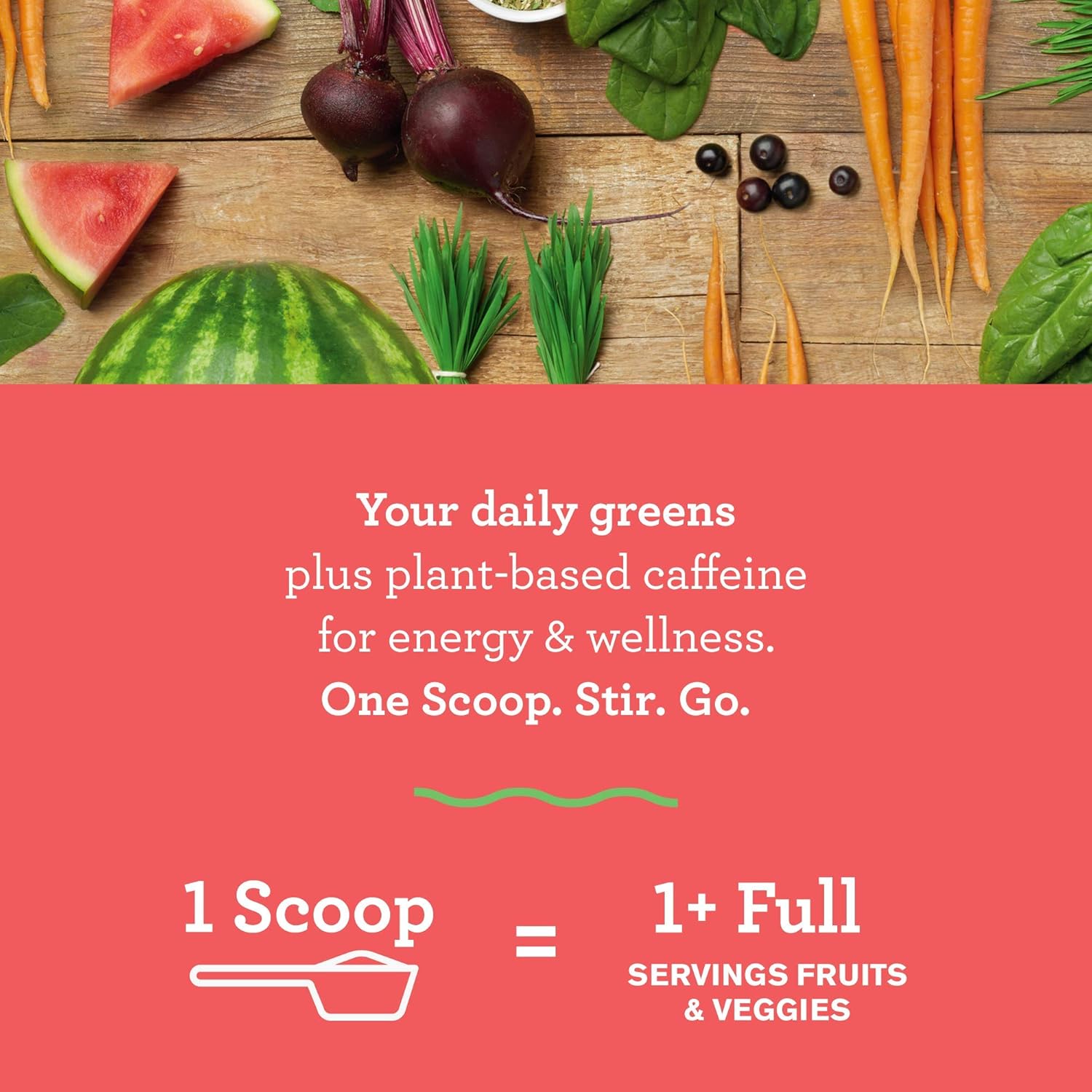 Amazing Grass Green Superfood Energy: Super Greens Powder & Plant Based Caffeine with Matcha Green Tea, Watermelon, 30 Servings : Grocery & Gourmet Food