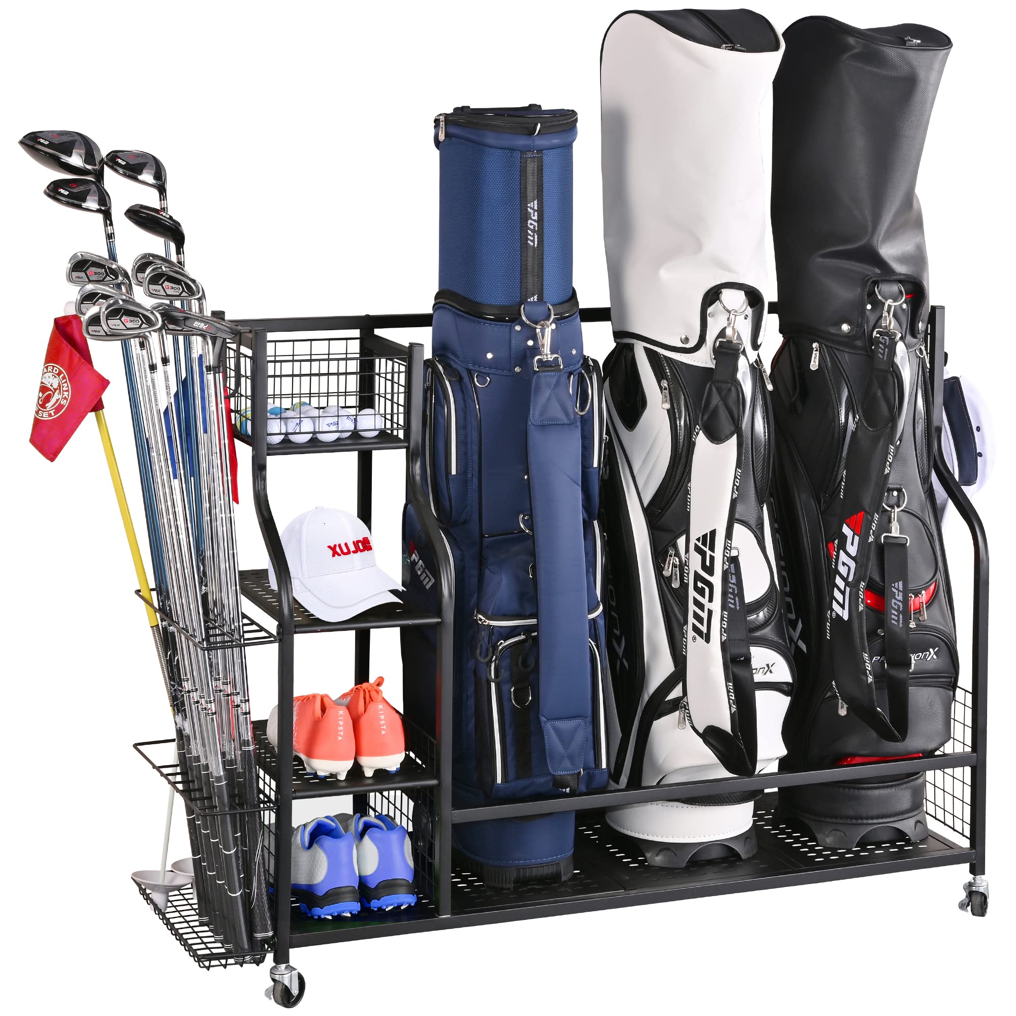 Golf Bat Rack Mua PLKOW Golf Bag Storage Garage Organizer, Extra Large Size Golf Bag ...