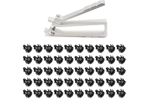 kwmobile 50 Pack M6 Cage Nuts, Bolts and Washers Kit - Cage Nuts Set With Tool for Installation Extraction - For Patch Panel 
