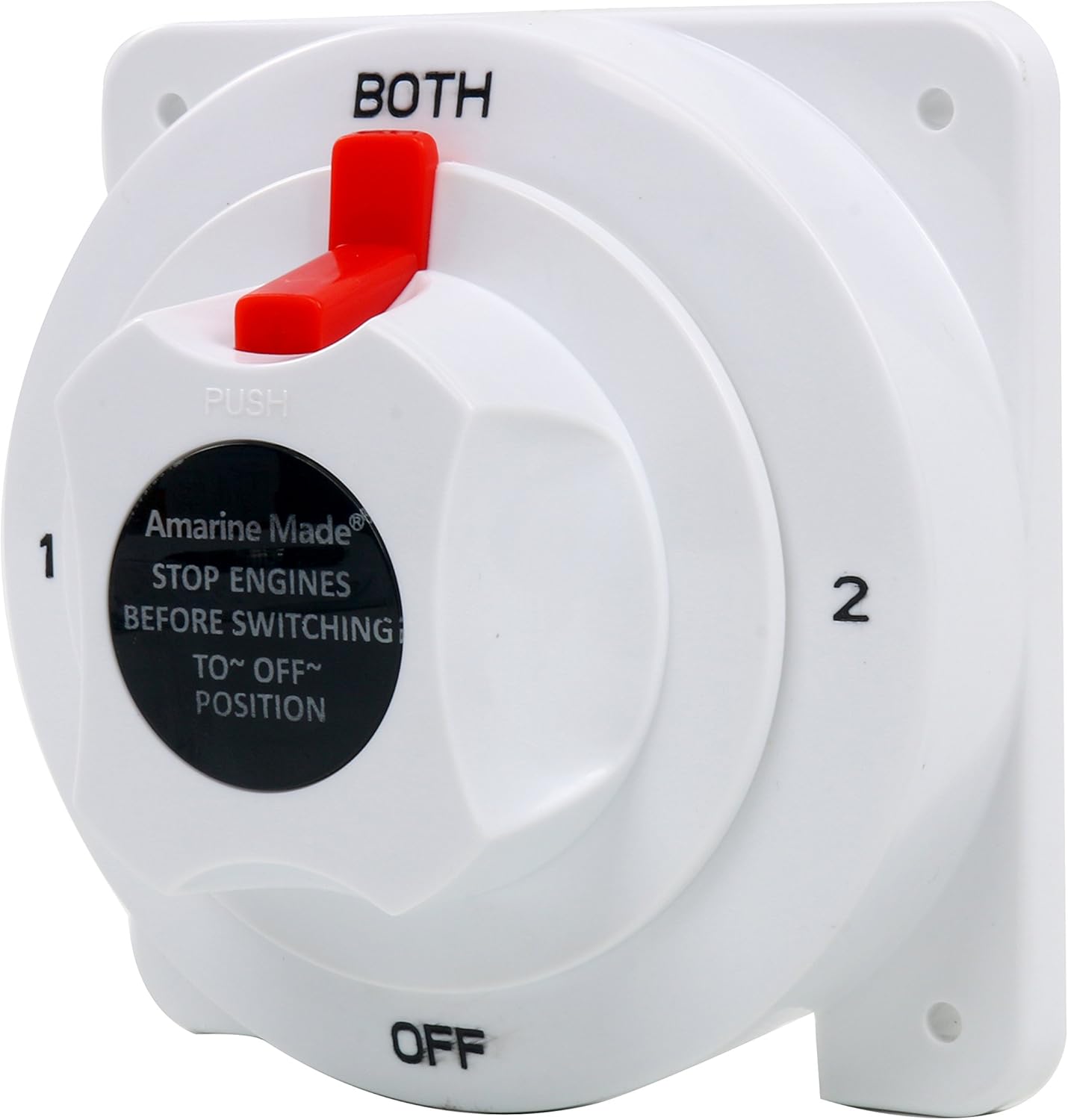 Amarine Made Battery Selector Switch White Distribution Marine Boat Battery Switch : Guest Battery Selector : Sports & Outdoors
