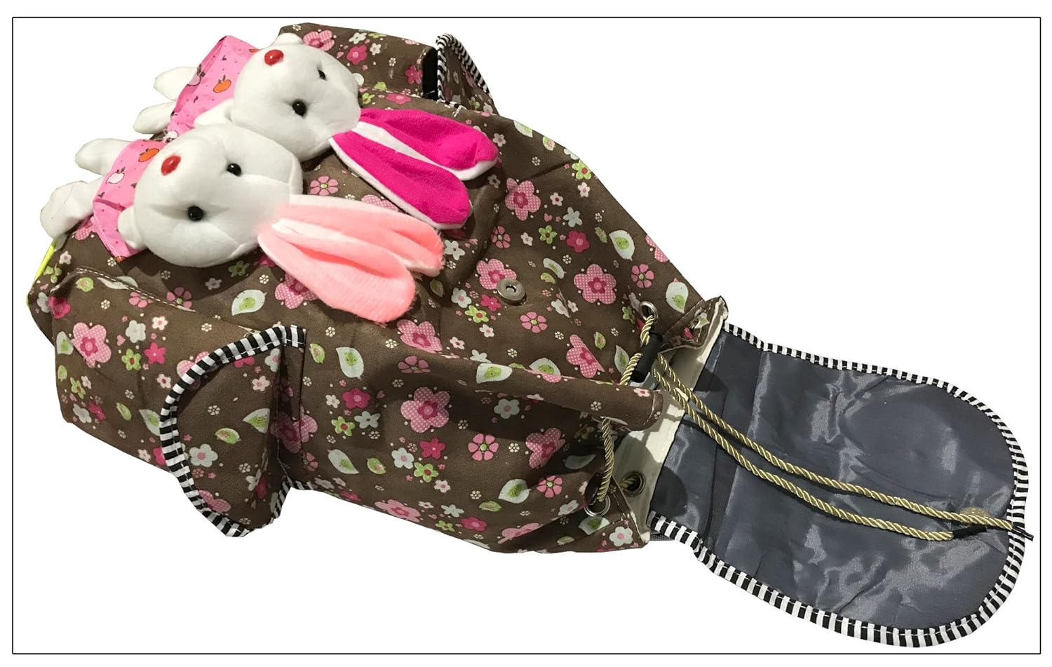 sndia women's canvas cute teddy printed backpack, random colour