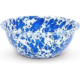 Enamelware Cereal Bowl, 20 ounce, Blue/White Splatter (Single)