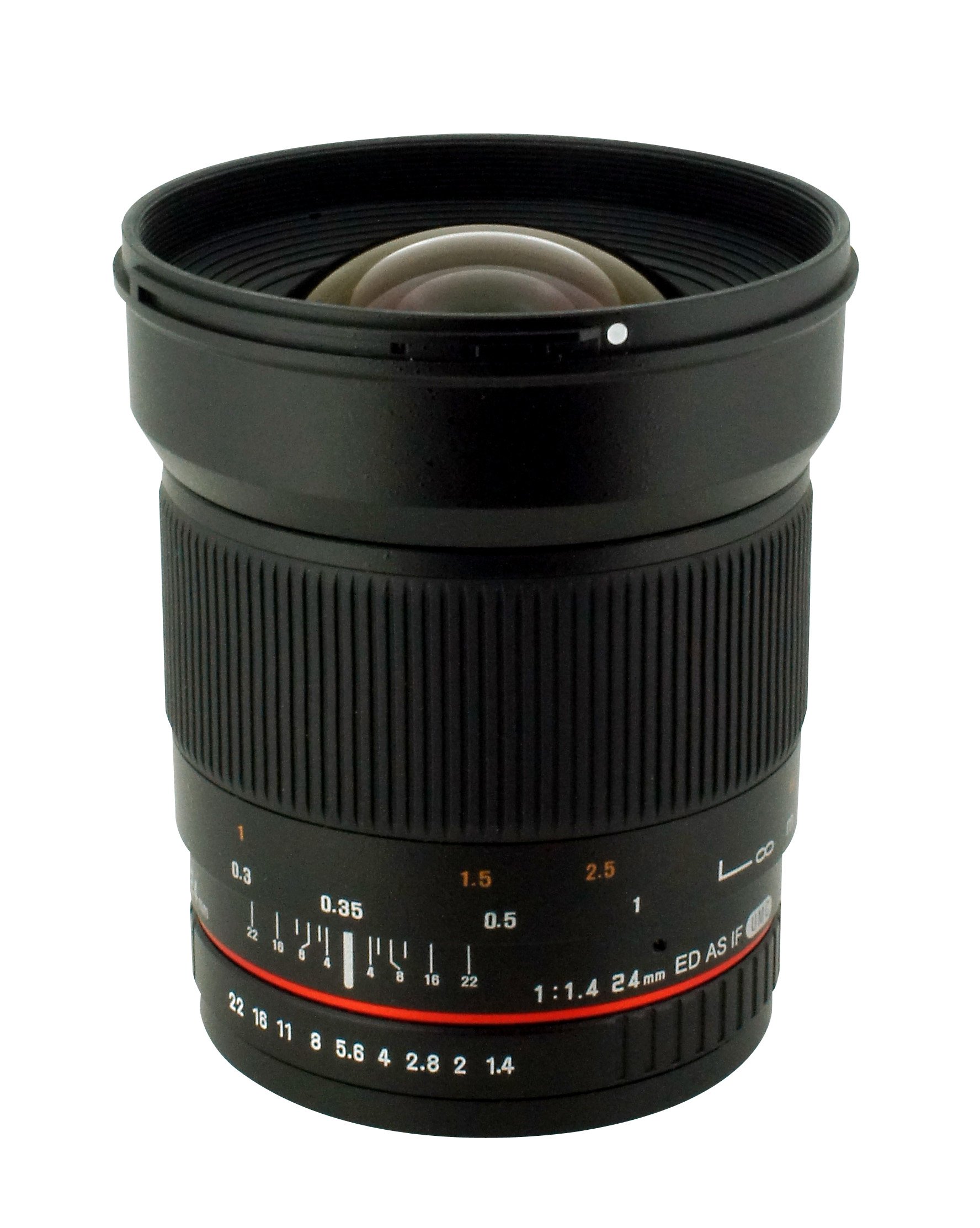 Photo 1 of Rokinon 24mm F/1.4 Aspherical Wide Angle Lens for Pentax RK24M-P,Black