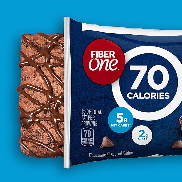 FIBER ONE 70 CALORIE BROWNIES, CHOCOLATE FUDGE SNACK BARS, 6 CT, 5.34 OZ