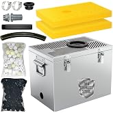 VCRAZE 304 Stainless Steel Pond Filter Box with 3-Stage Filtration System | Filter Sponges, Ceramic Rings &amp; Bio-Balls | Fish Pond Filter for Outdoor Ponds, Garden, Waterfall, Fountain &amp; Water Feature