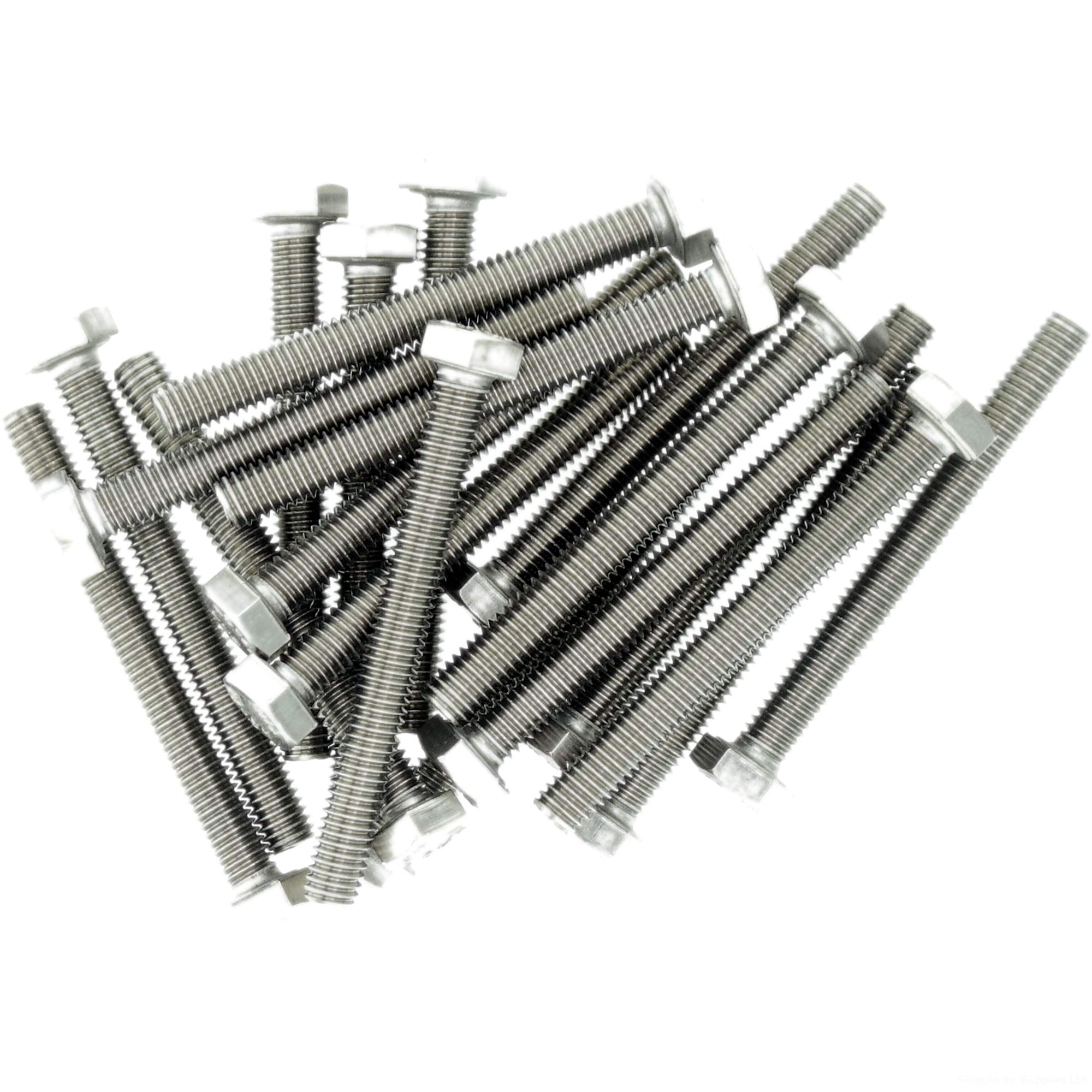 M8 (8mm x 18mm) Hex Bolt (Fully Threaded Setscrew) - Stainless Steel (A2) (Pack of 20)