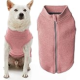 Gooby Zip Up Microfiber Fleece Dog Sweater - Pink, Medium - Warm Double Layered Soft Microfiber Fleece Step-in Dog Jacket for Small to Medium Dogs