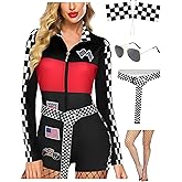 CICOCI Women Race Car Driver Costume Adult With Accessories Halloween Costume Outfits