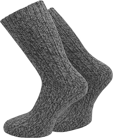 normani 4 Paar Warme Dicke Schafwollsocken wie handgestrickt/waschmaschienenfest