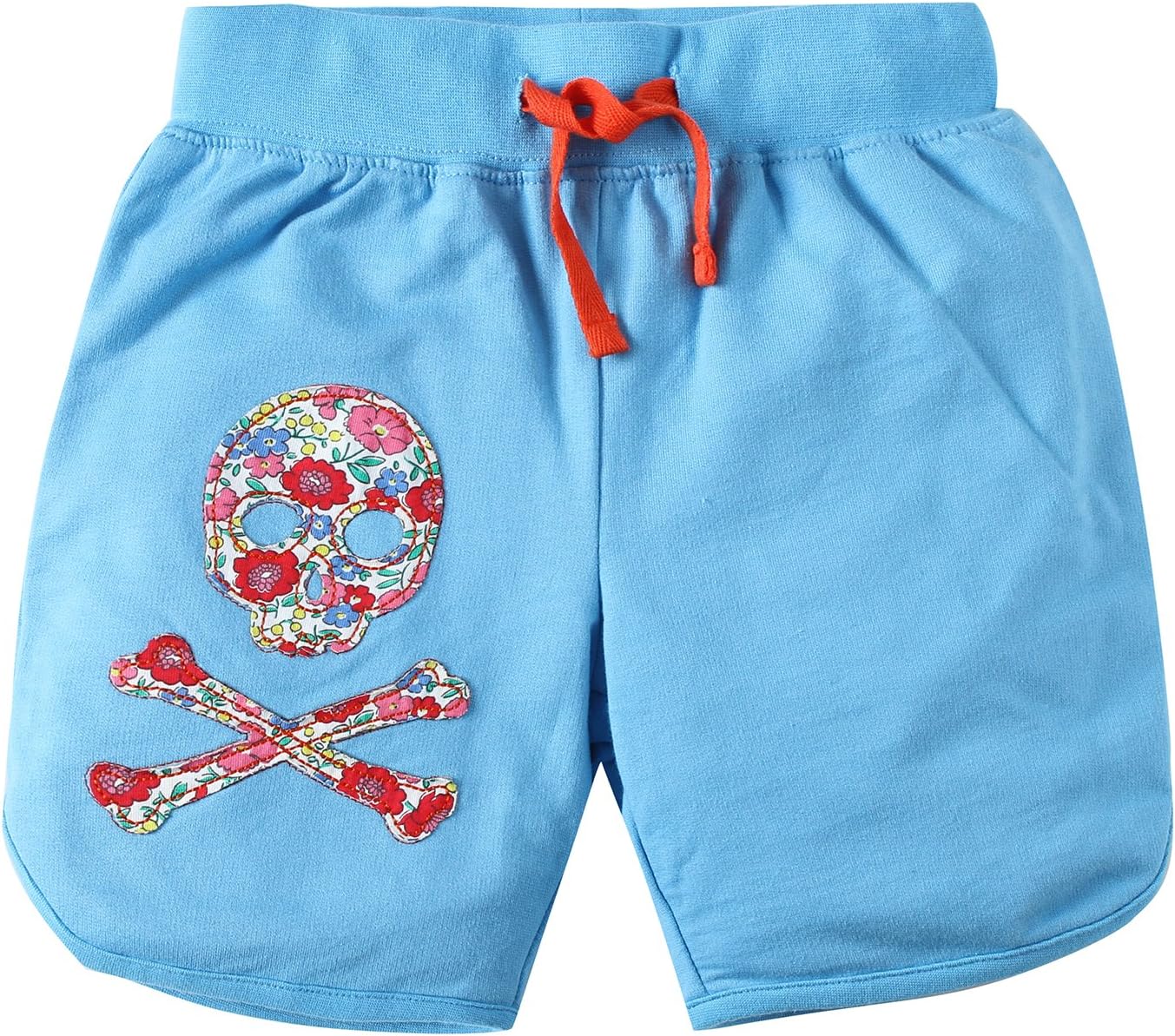 JOBAKIDS Girls Summer Cotton Drawstring Cute Print Shorts