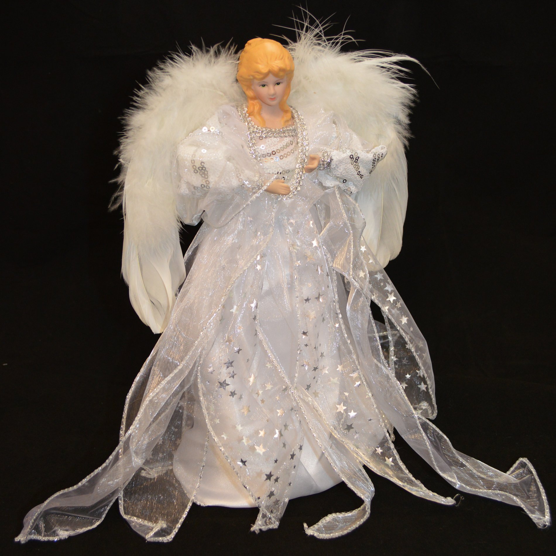 PREMIER TREE TOP SILVER/WHITE ANGEL 30CM by Premier