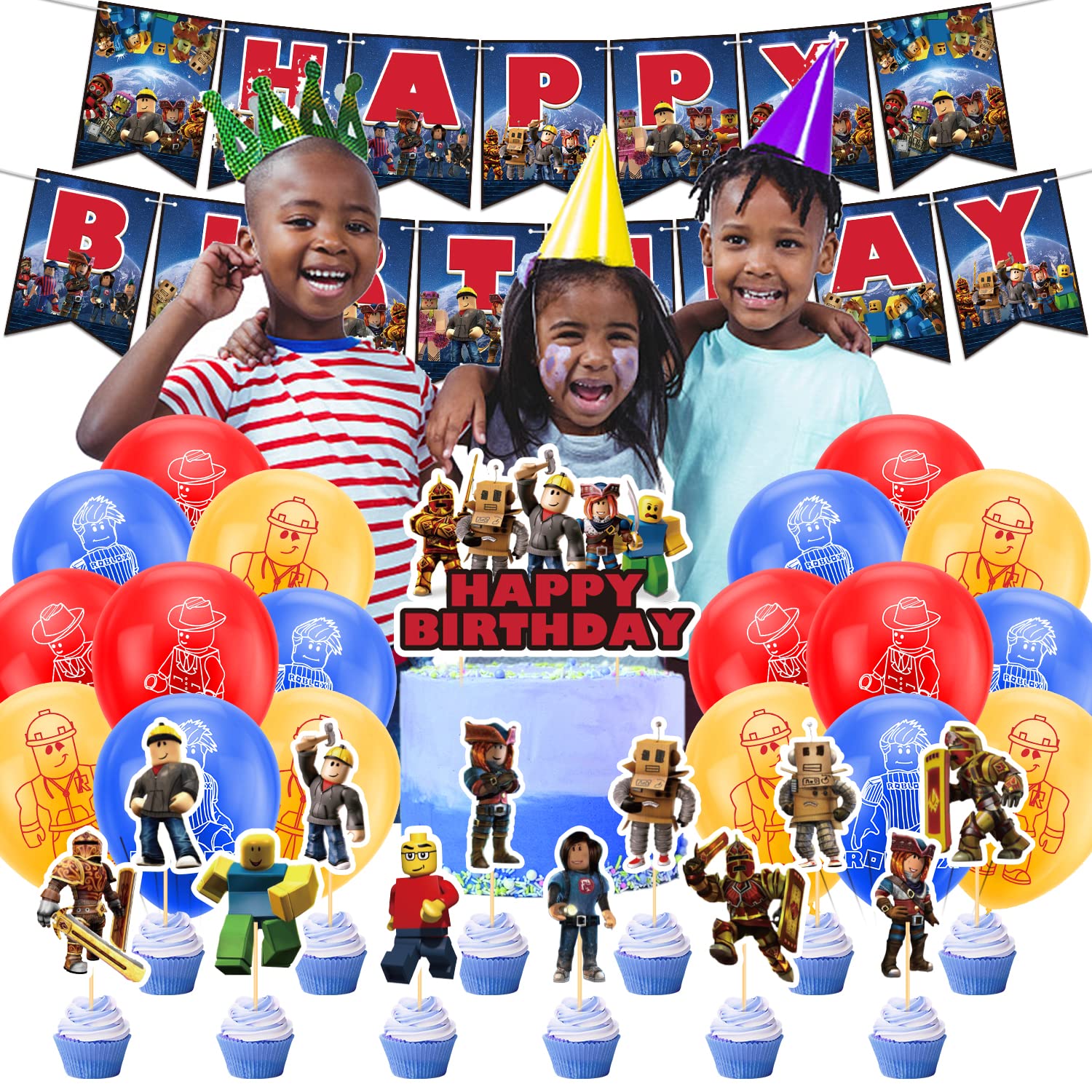Mua Party Decoration Birthday Roblox Balloons Roblox Birthday Garland ...