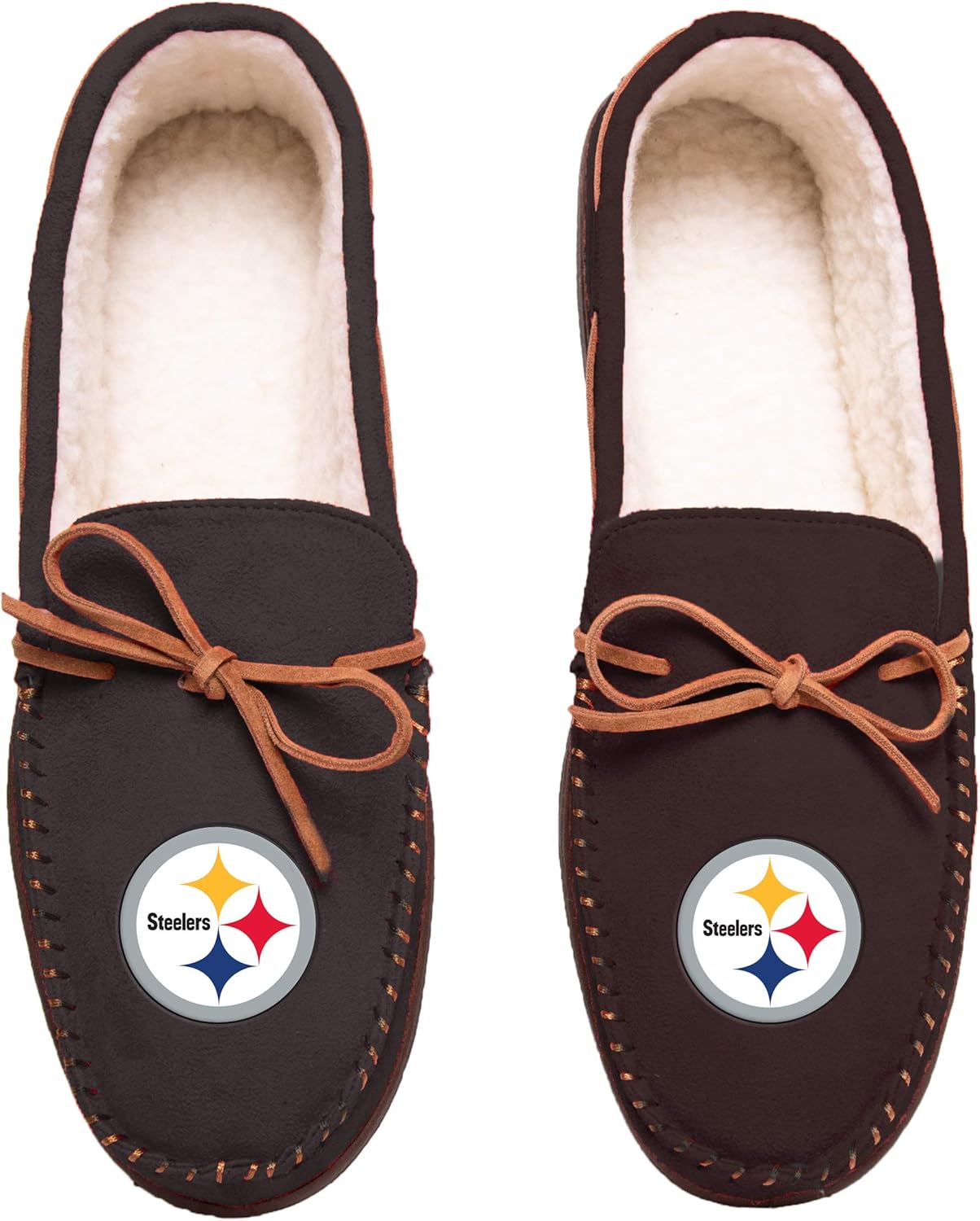 FOCO Football Mens Team Color Big Logo Moccasin Slippers Shoe - Pick Team: Shoes