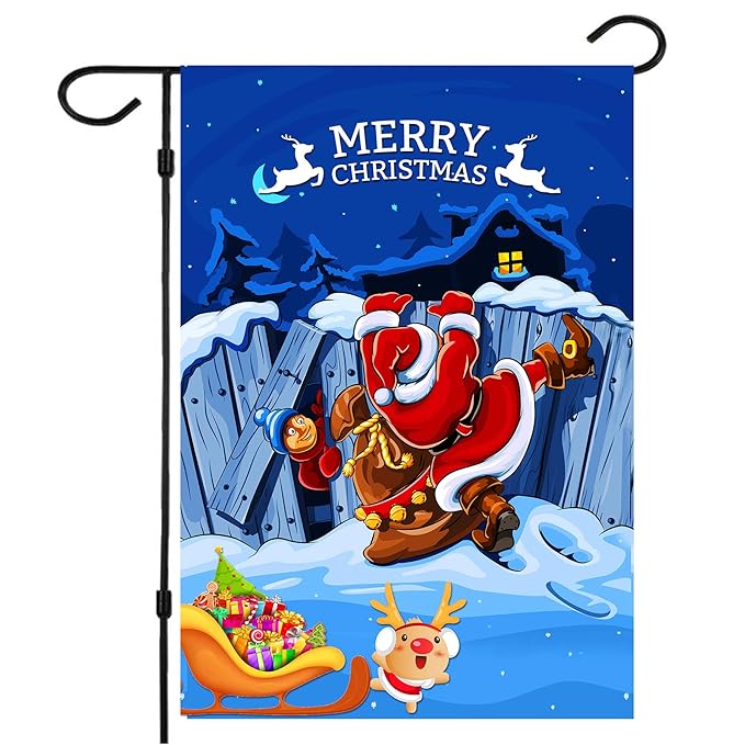 Christmas Garden Flags,Christmas Flags DoubleSided Christmas House