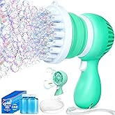 Sloosh Bubble Machine Gun with Removable Fan Solution Refill, Rocket Shape Bubble Guns Blaster for Kids Adults, Summer Toys, Party, Easter, Birthday Gift, Outdoor