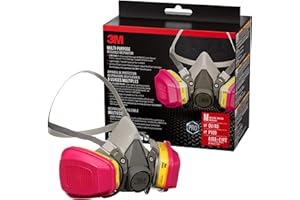 3m 62023ha1-c Half Facepiece Reusable Respirator All-in-one Kit, Multi-purpose, M (1 Mask and 1-pair Cartridges)