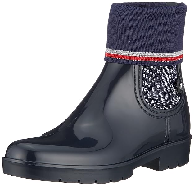 Tommy Hilfiger Damen Knitted Sock Rain Boot Gummistiefel