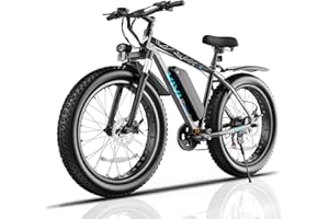 Vivi F26FUL Electric Bike Peak 1000W 26" x 4.0 Fat Tire Electric Bike with 48V 13Ah Removable Battery, 7Speed, Top 26Mph, Cruise Control, Up to 60 Miles for Commuting, Beach,Snow, UL2849 Certification