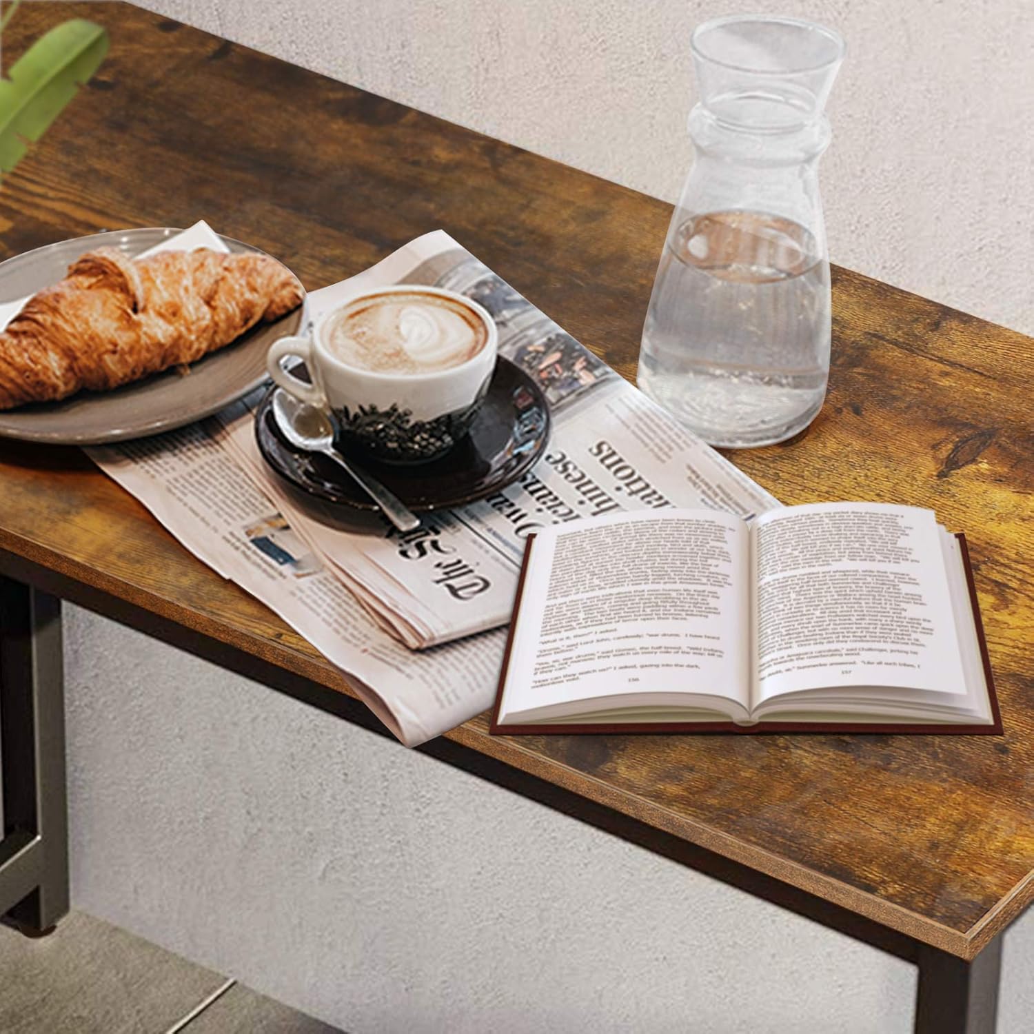 Viewee Bar Table 39.4" Pub Table Rectangular High Kitchen Dining Coffee Table High Writing Computer Table for Living Room, Dining Room: Kitchen & Dining